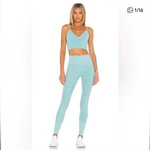 alo High Waist Alosoft Lounge Legging Blue Quartz Heather Size Small